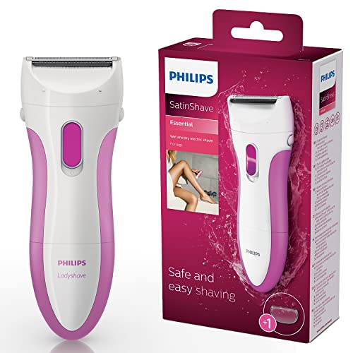 Philips SatinShave Essential Elektrischer Nass- und Trockenrasierer (Modell HP6341/00)