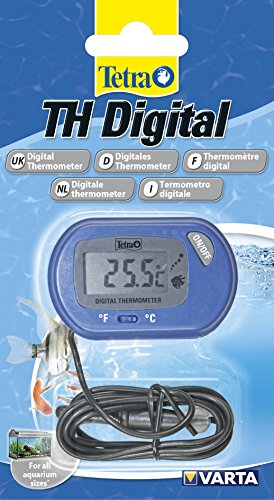 Tetra TH Digital Aquarium Thermometer - für alle Aquariengrößen, einfache und sichere Messung der Wassertemperatur im Aquarium