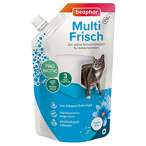 Beaphar Multi Frisch - Geruchsneutralisierer für Katzenklos - Verlängert die Haltbarkeit von Katzenstreu - Duft nach frischer Brise - 400 g