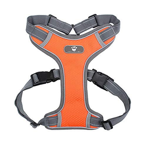 Geschirr Hund Hundegeschirr Sicherheitsgeschirr Hund Kleine Hundegeschirre Hundelaufgeschirr Hundegeschirr Medium No Pull Mops Rettungsgeschirr orange,XL