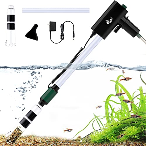 AQQA Automatischer Aquarium Wasserwechsler,Aquarium Kiesreiniger-Kit,Einstellbar 3 Stufen Aquarienkies,Aquarium Mulmsauger