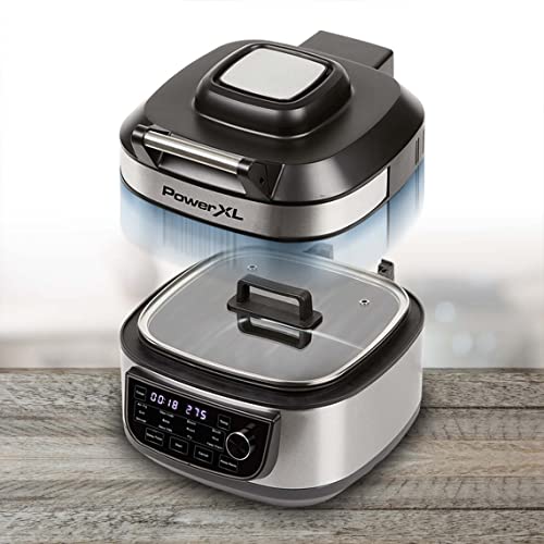 Mediashop PowerXL Multicooker – 12-in-1 Kocher mit Air Fryer Funktion – zum Braten, Kochen, Frittieren und als Elektrogrill – inkl. spülmaschinenfestem Zubehör