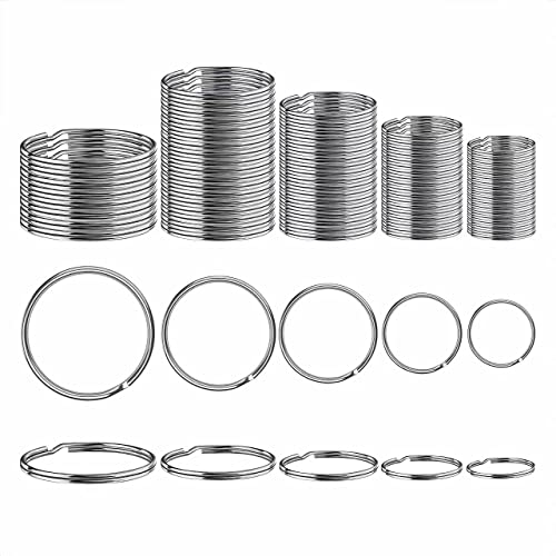 DYLYMX Schlüsselrings,robust rund Schlüsselringe Metallring Runde in 4 Größen 15mm 20mm 25mm 30mm je 20 Stück,Schlüsselringe 35mm10 Stück