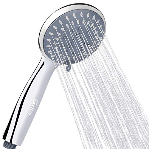 Duschkopf, Gritin 5-Modell Handbrause Hochdruck Spray mit langlebigem Griff und umweltfreundlich Silikon-Düse für Baden und Spa