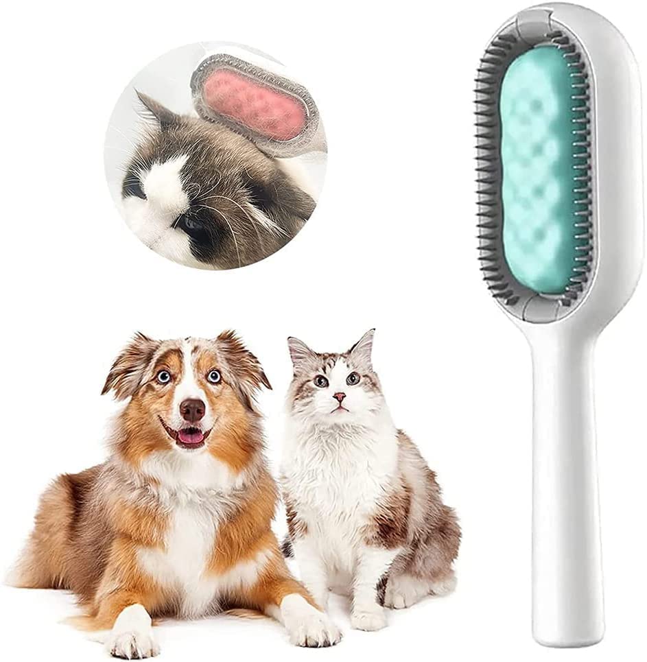 Tierhaarbürste 4 in 1 Innovation | Einfache und schonende Haustier Haarentfernung | Multifunktionale Reinigungsbürste ideal für massieren, pflegen und Haare entfernen | Katzenbürste/Hundebürste